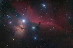 IC434 and NGC2024 The Horsehead and Flame Nebula